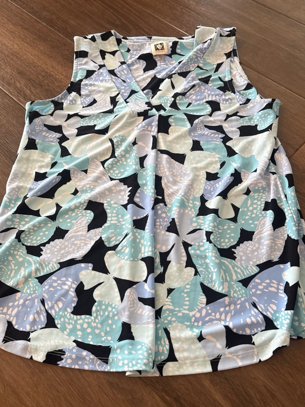 Anne Klein Girls' Sleeveless Tank Top - Black, Light Blue & Mint